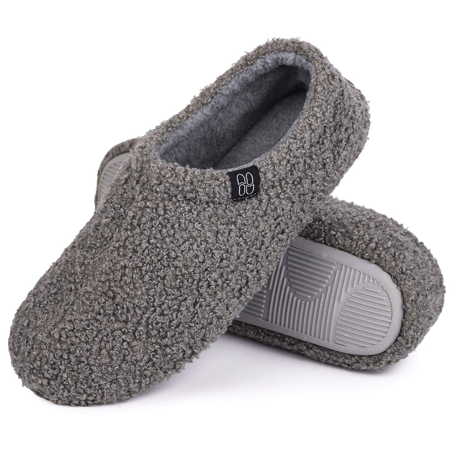 Hometop Women's Fuzzy Fur Memory Foam Loafer Slippers