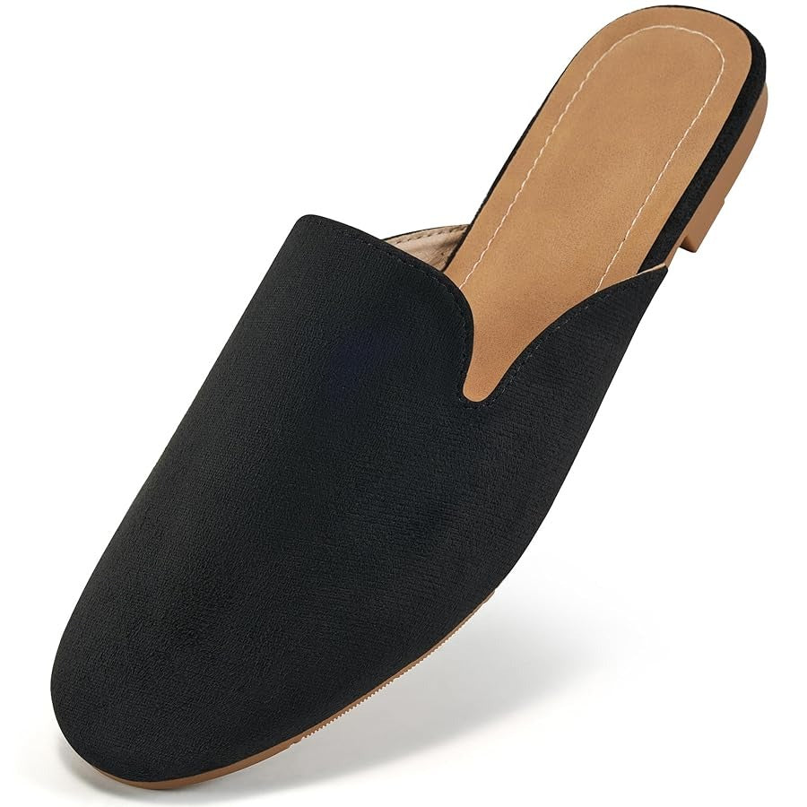-Round Toe Slip-On Mule Shoes for Women -