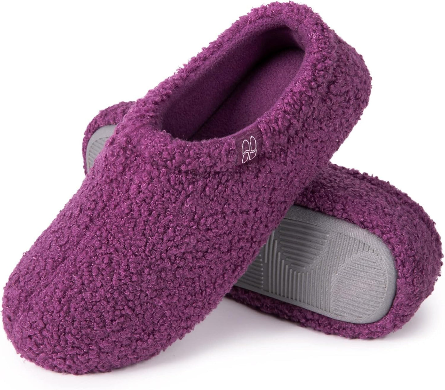 Hometop Women's Fuzzy Fur Memory Foam Loafer Slippers