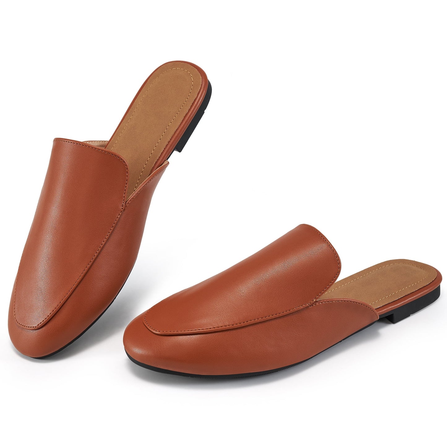-Round Toe Slip-On Mule Shoes for Women -